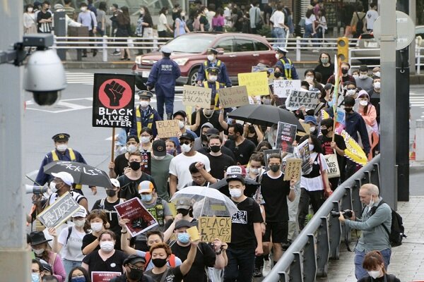 در همراهی با اعتراضات جهانی؛ تظاهرات ضدتبعیض‌نژادی در توکیو برگزار شد