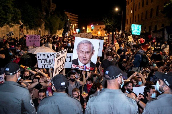 تظاهرات معترضان علیه نتانیاهو در فلسطین اشغالی